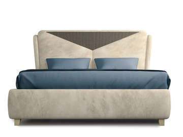 NEW HARMONY - Upholstered wooden double bed with high headboard by CASA +39 - view 3